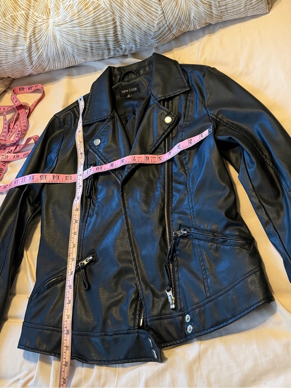 Black Faux Leather Moto Jacket